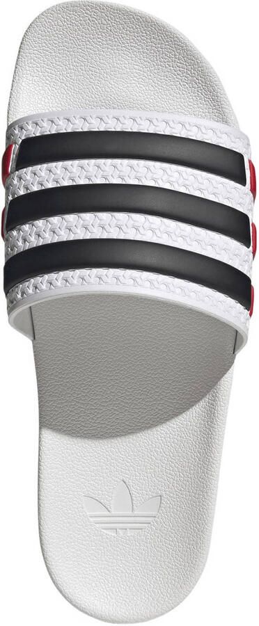 Adidas Originals Adilette OG badslippers wit zwart rood