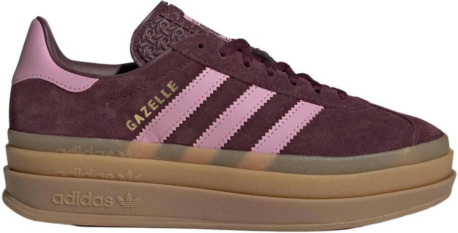 Adidas Originals Gazelle Bold leren sneakers bruin roze