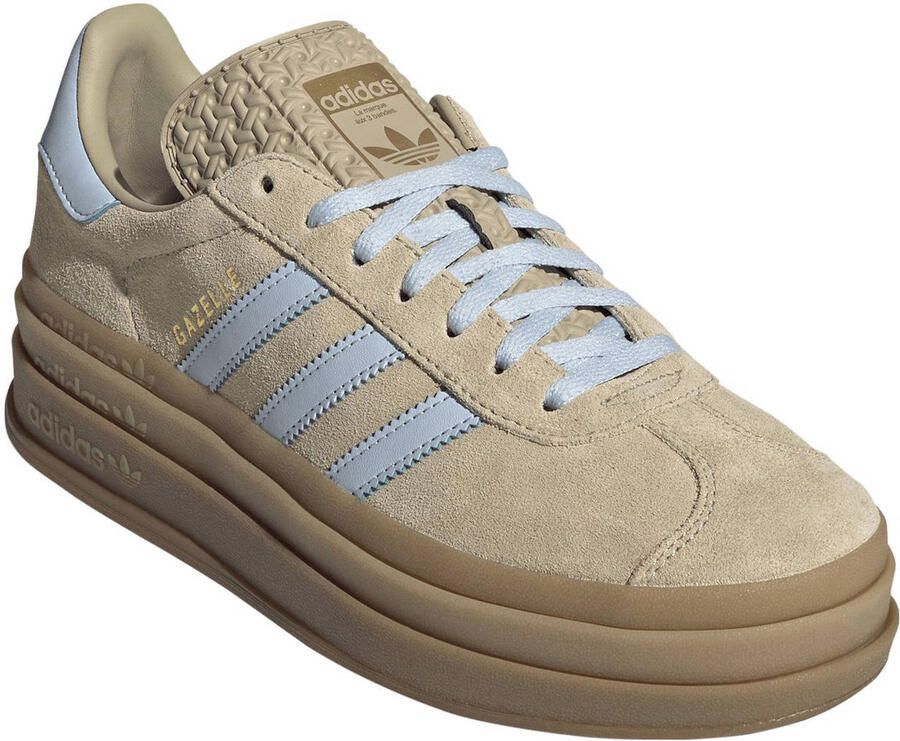 Adidas Originals Gazelle Bold sneakers beige lichtblauw - Foto 3