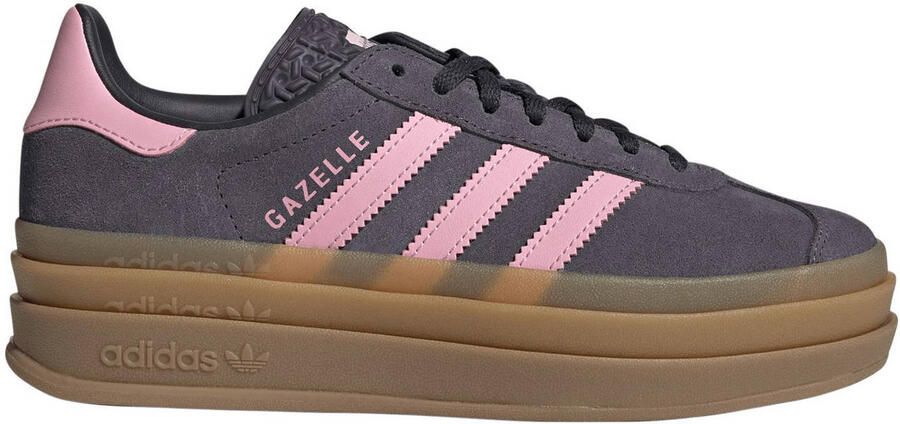 Adidas Originals Gazelle Bold sneakers donkerbruin roze