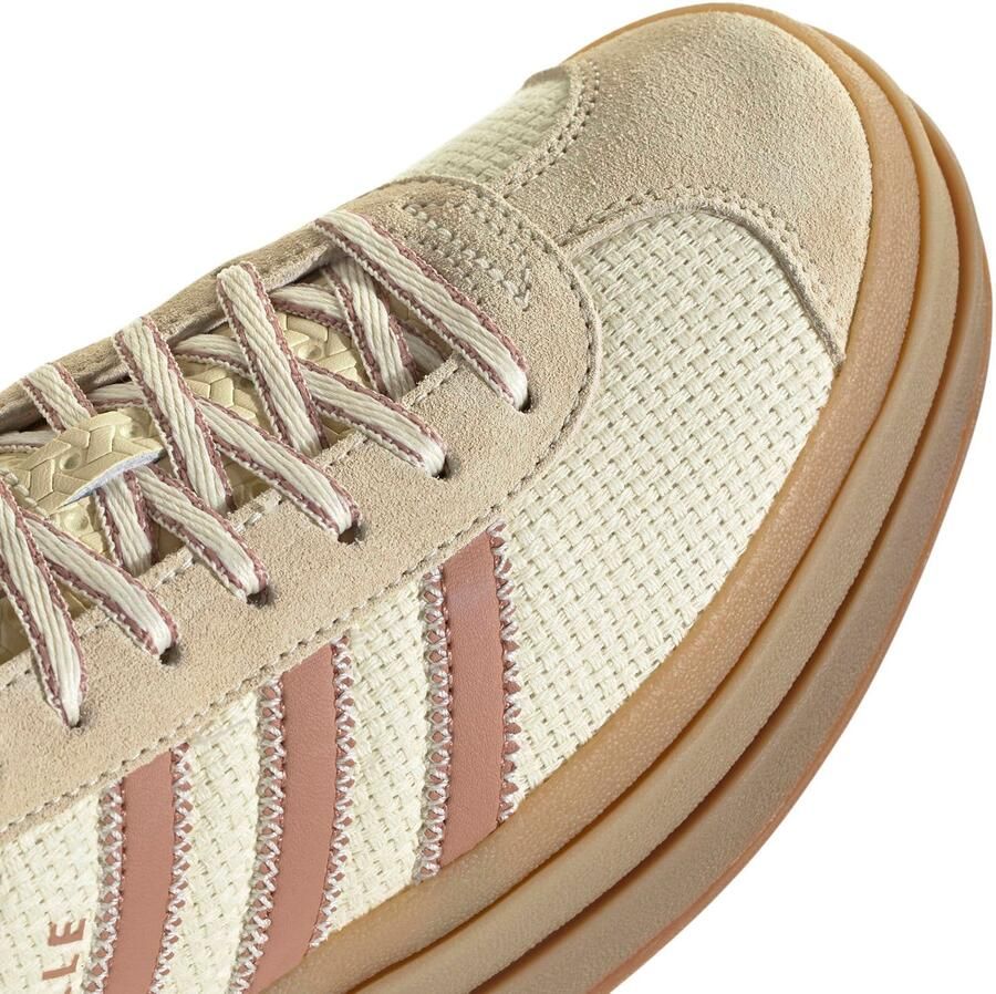 Adidas Originals Gazelle Bold suède sneakers ecru roze - Foto 3
