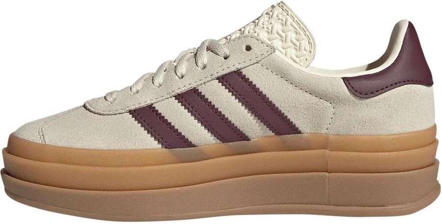Adidas Originals Gazelle chunky leren sneakers crème donkerrood - Foto 3