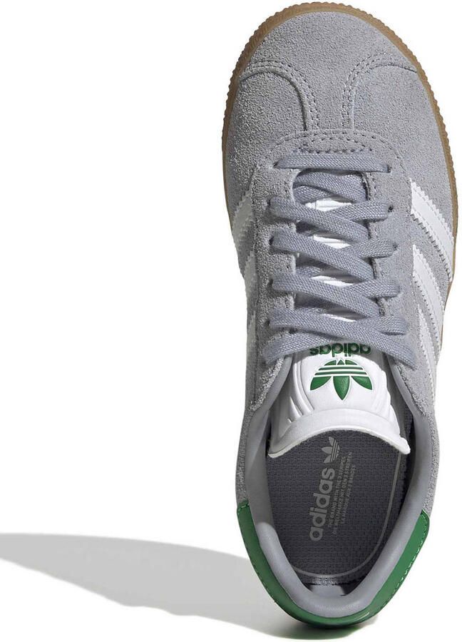 Adidas Originals Gazelle sneakers grijs wit groen
