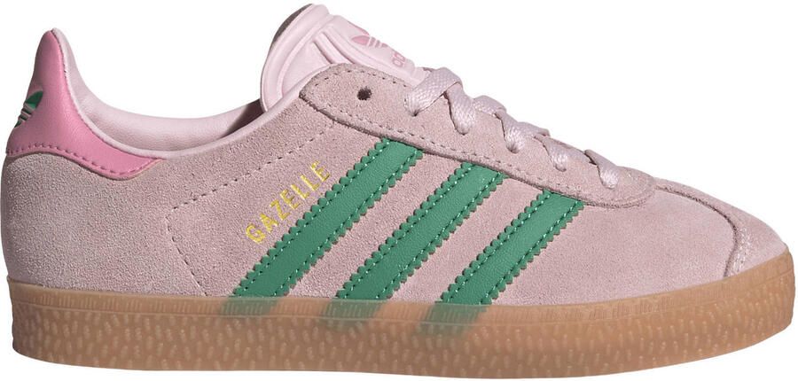 Adidas Originals Gazelle suède sneakers roze groen