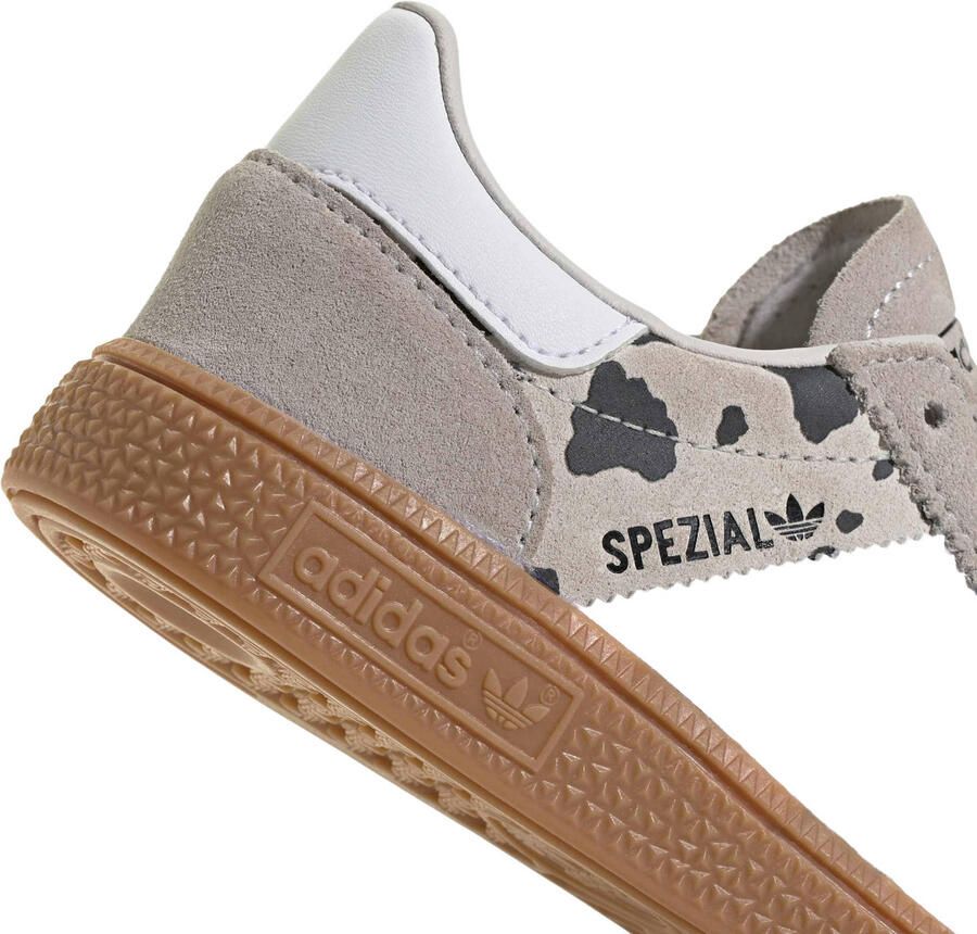 Adidas Originals Handbal Spezial suède sneakers met koeienprint grijs wit - Foto 2