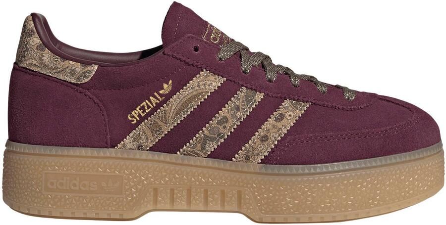 Adidas Originals Handball Spezial Bold suède sneakers donkerrood zand