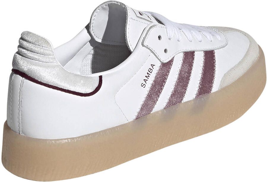 Adidas Originals Sambae chunky leren sneakers wit donkerrood - Foto 2