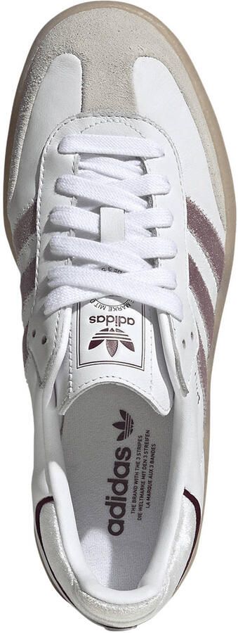 Adidas Originals Sambae chunky leren sneakers wit donkerrood - Foto 3