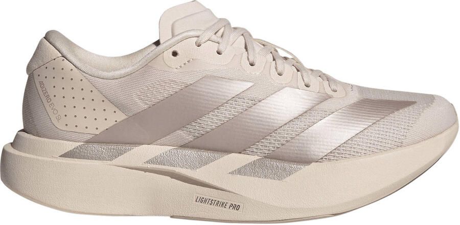 Adidas Performance Adizero Evo mesh hardloopschoenen beige