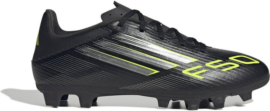 Adidas Perfor ce F50 Club FM MG senior voetbalschoenen zwart zilvergrijs geel