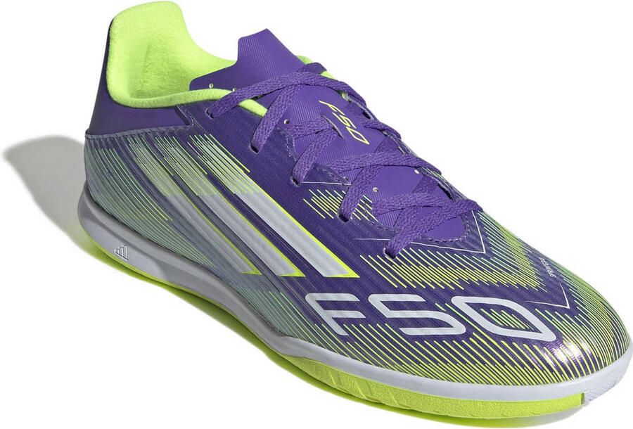 Adidas Perfor ce F50 Club IN senior voetbalschoenen paars wit geel - Foto 2