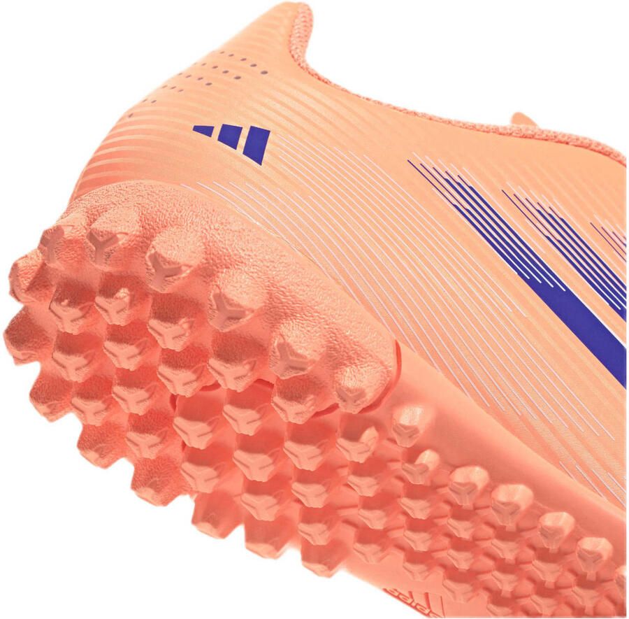 Adidas Perfor ce F50 Club junior voetbalschoenen koraalrood wit kobaltblauw