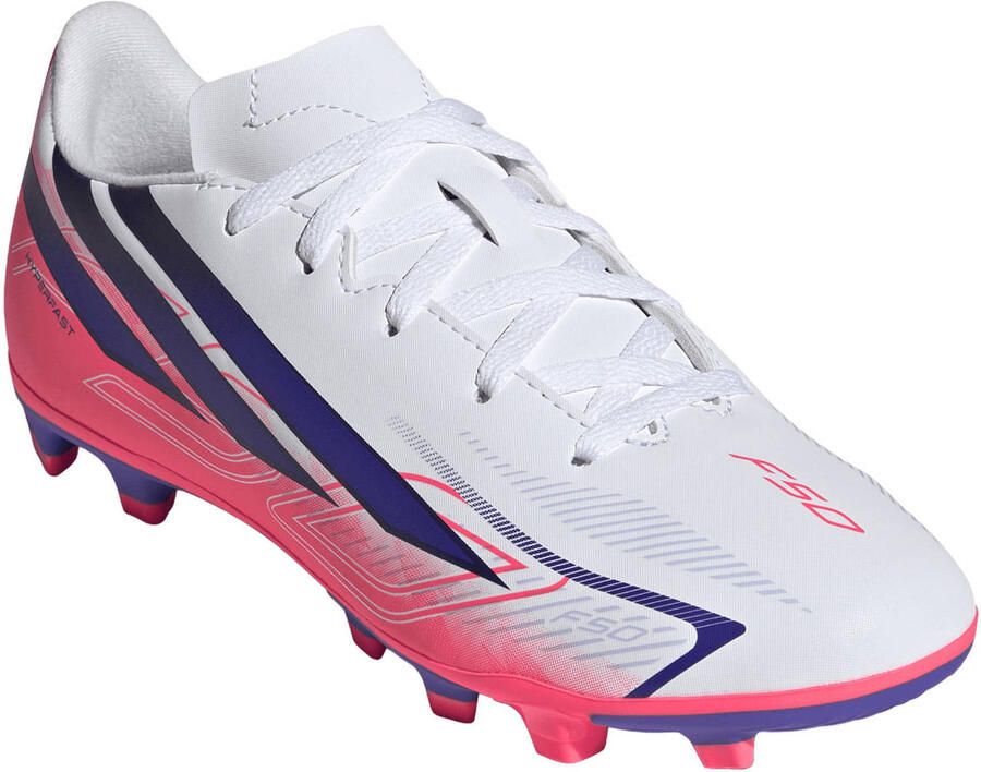 Adidas Perfor ce F50 Hyperfast Club junior imitatieleren voetbalschoenen roze paars - Foto 3