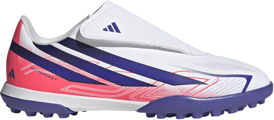 Adidas Perfor ce F50 Hyperfast Club junior imitatieleren voetbalschoenen roze paars