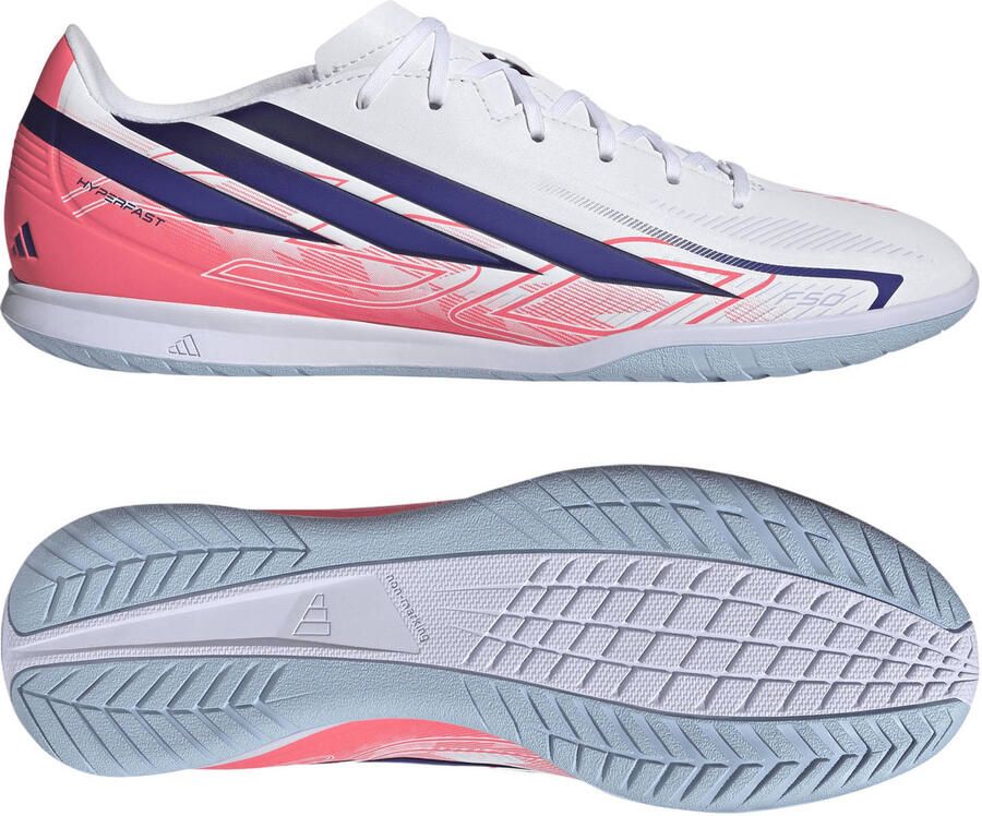 Adidas Performance F50 Hyperfast Club senior imitatieleren voetbalschoenen roze paars - Foto 3
