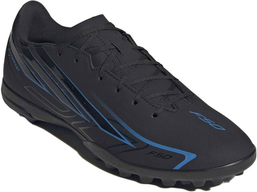 Adidas Perfor ce F50 Hyperfast Club senior imitatieleren voetbalschoenen zwart blauw - Foto 2