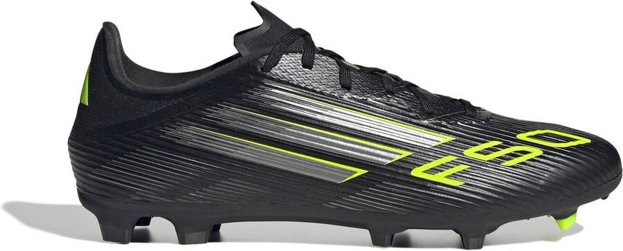 Adidas Perfor ce F50 League FG MG senior voetbalschoenen zwart zilvergrijs geel - Foto 3