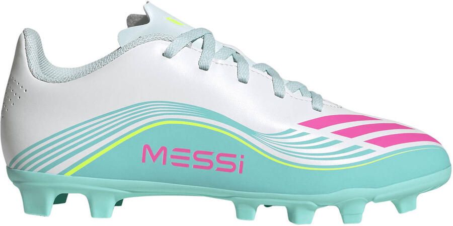 Adidas Perfor ce F50 Messi Club Firm Ground Multi Ground Voetbalschoenen Kids Kinderen Wit