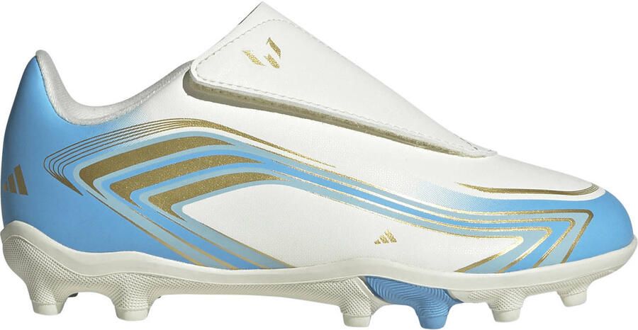 Adidas Perfor ce F50 Messi Club junior imitatieleren voetbalschoenen ivoor blauw