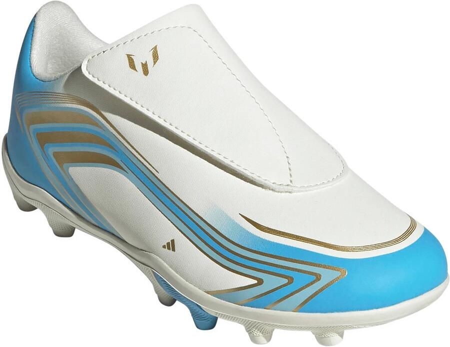 Adidas Perfor ce F50 Messi Club junior imitatieleren voetbalschoenen ivoor blauw - Foto 2