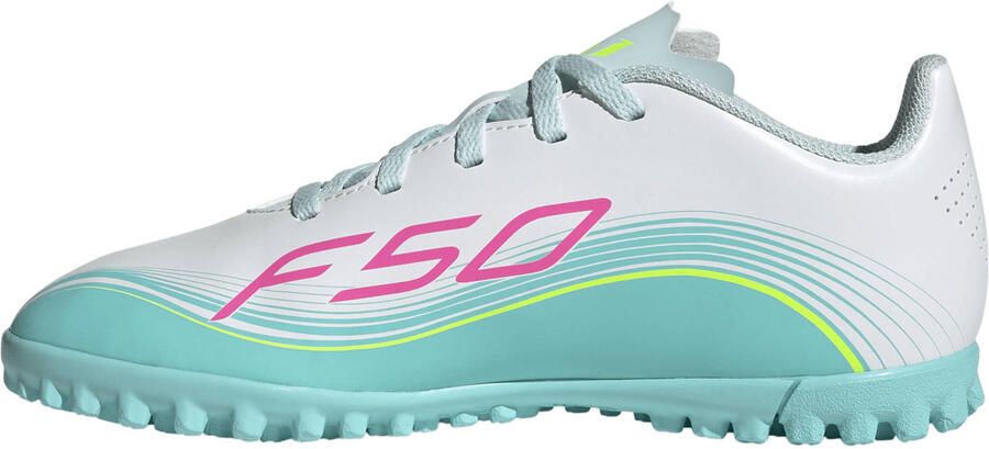 Adidas Perfor ce F50 Messi Club TF junior voetbalschoenen wit roze lichtgroen - Foto 3