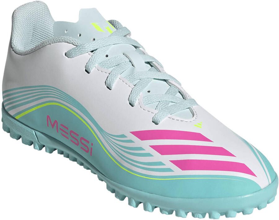 Adidas Perfor ce F50 Messi Club TF junior voetbalschoenen wit roze lichtgroen - Foto 2