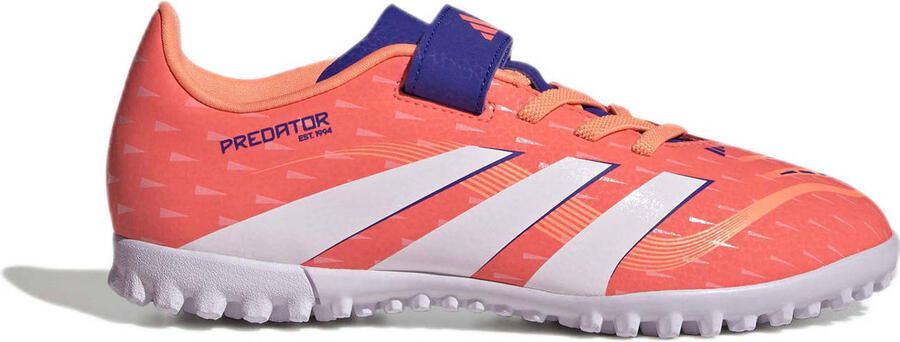 Adidas Perfor ce Predator Club junior voetbalshcoenen koraalrood wit kobaltblauw
