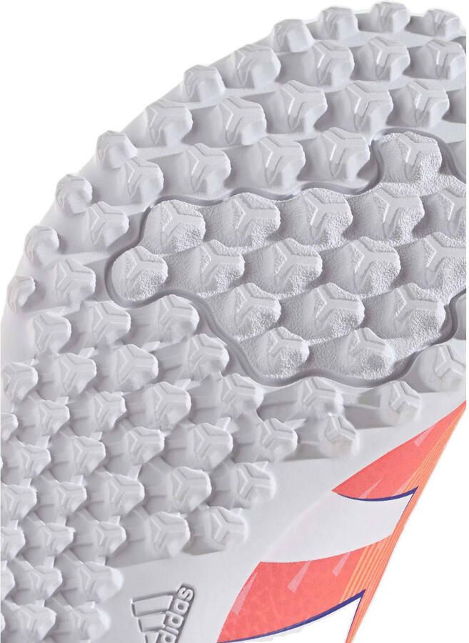 Adidas Perfor ce Predator Club junior voetbalshcoenen koraalrood wit kobaltblauw - Foto 3