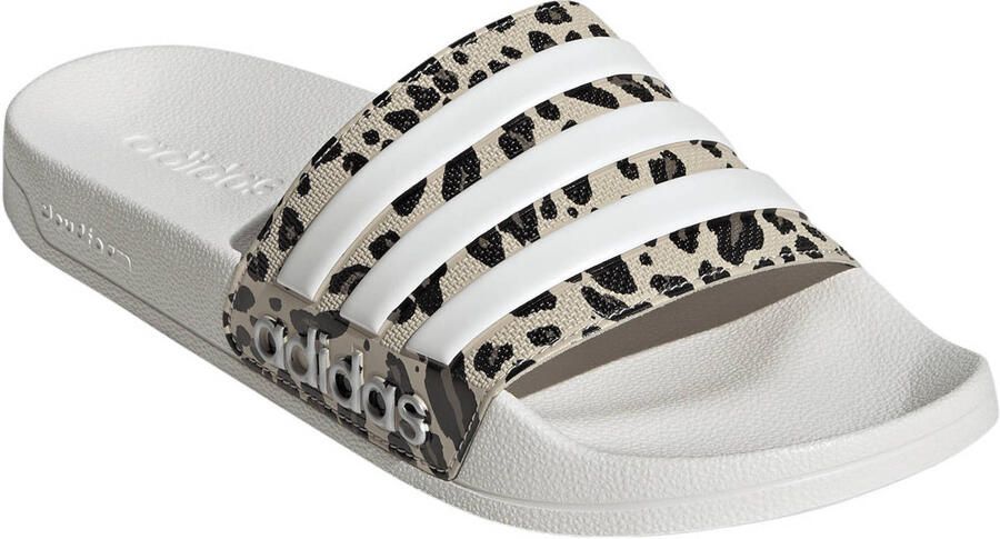 Adidas Sportswear Adilette badslippers met panterprint wit - Foto 3