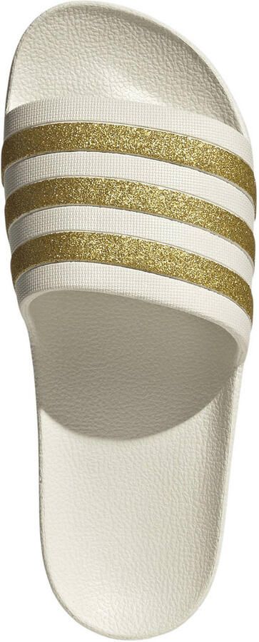 Adidas Sportswear Adilette badslippers wit goud metallic