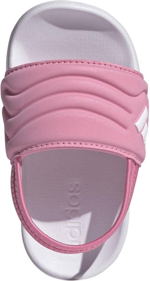 Adidas Sportswear Adilette Estrap 2.0 badslippers met hielbandje roze wit - Foto 3