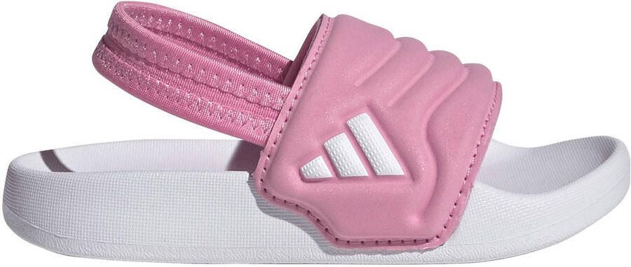Adidas Sportswear Adilette Estrap 2.0 badslippers met hielbandje roze wit