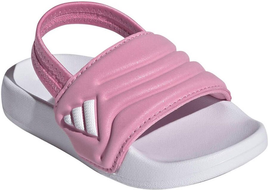 Adidas Sportswear Adilette Estrap 2.0 badslippers met hielbandje roze wit - Foto 2