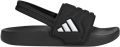 Adidas Sportswear Adilette Estrap 2.0 badslippers met hielbandje zwart Rubber - Zwart/Wit