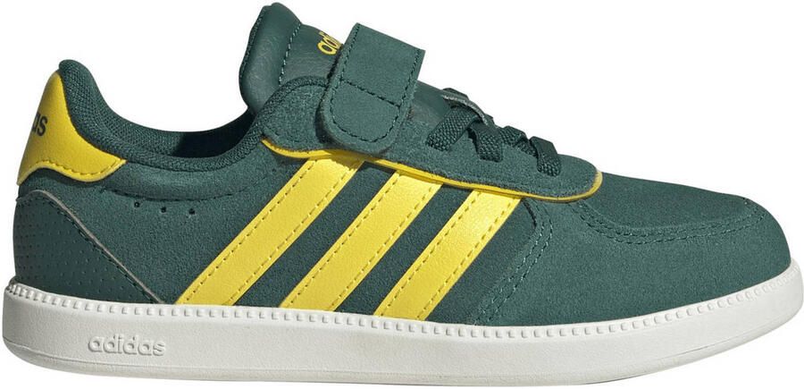 Adidas Sportswear Breaknet imitatieleren leren sneakers Sleek donkergroen geel