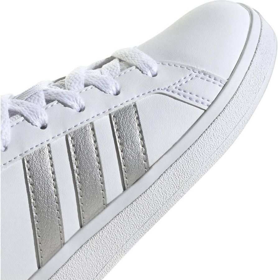 Adidas Sportswear Grand Court 2.0 sneakers wit zilver Imitatieleer 28 1 2