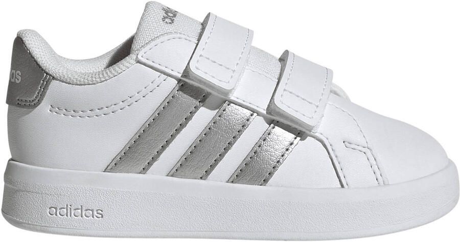 Adidas Sportswear Grand Court 3.0 imitatieleren sneakers wit zilver