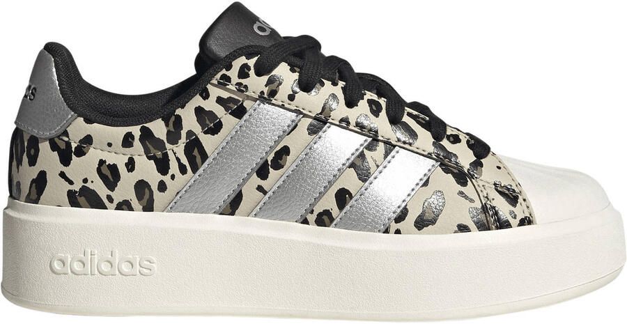 Adidas Sportswear Streettalk Bold imitatieleren sneakers met panterprint beige zwart