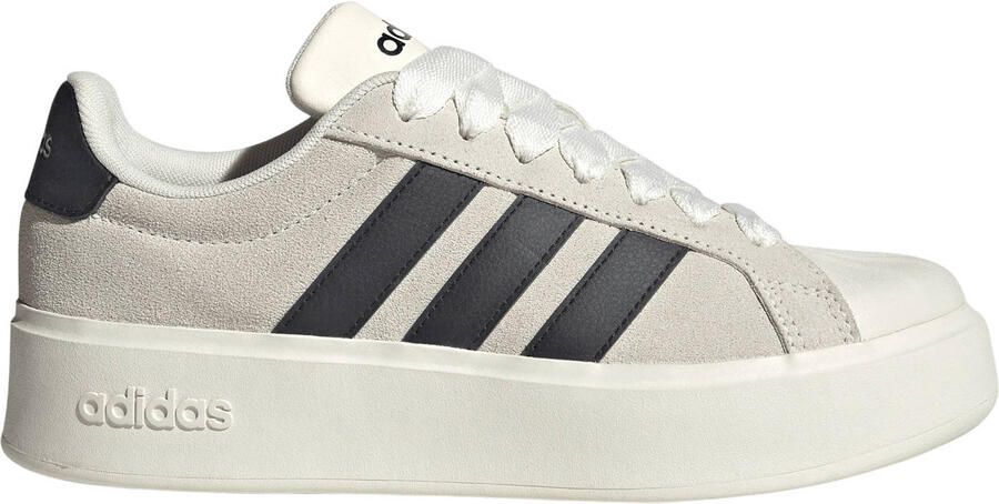 Adidas Sportswear Streettalk Bold leren suède sneakers ecru zwart