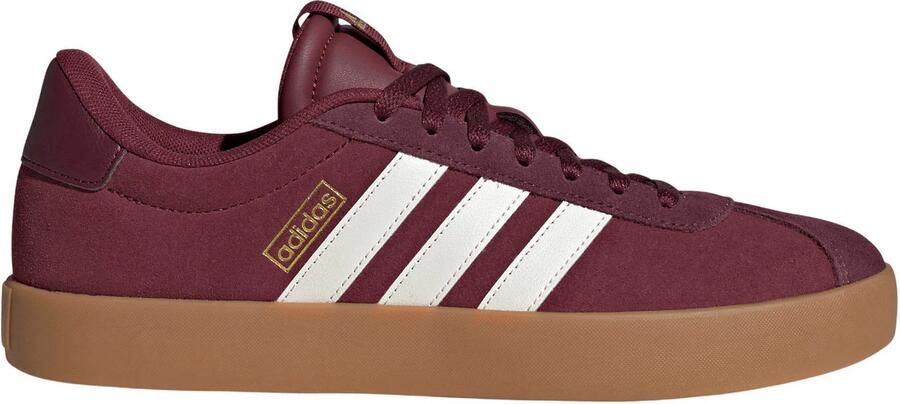 Adidas Sportswear VL Court 3.0 suede sneakers donkerrood wit