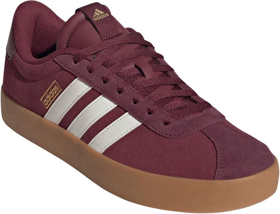 Adidas Sportswear VL Court 3.0 suede sneakers donkerrood wit - Foto 3