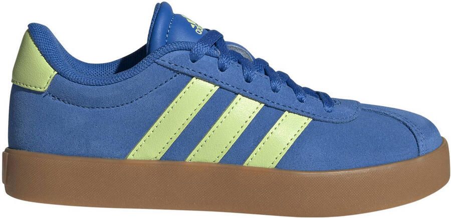 Adidas Sportswear VL Court 3.0 suede sneakers kobaltblauw limegroen