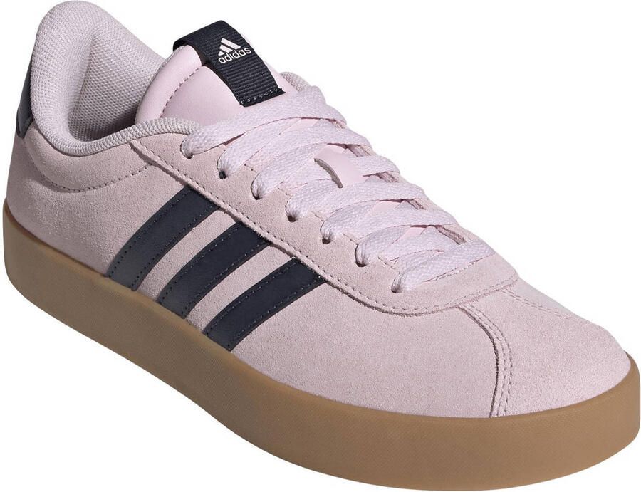 Adidas Sportswear VL Court 3.0 suede sneakers lichtroze donkerblauw - Foto 2
