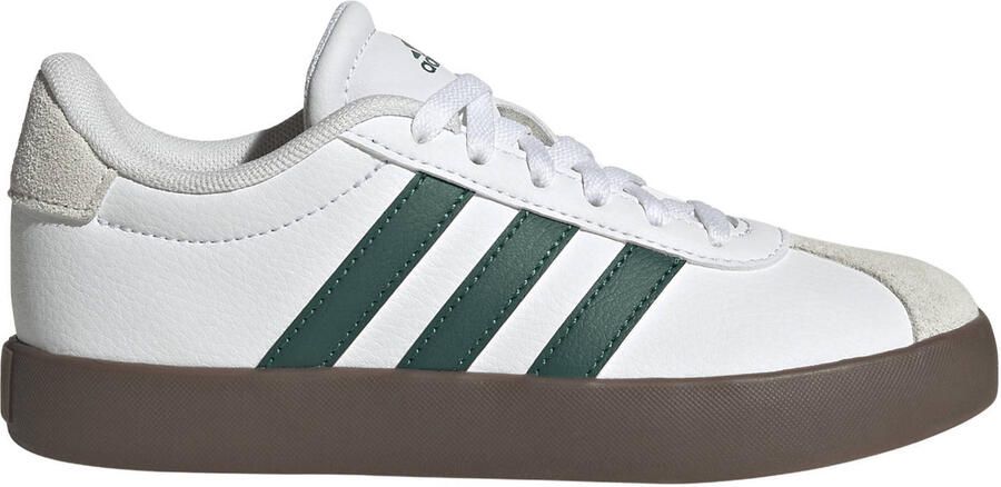 Adidas Sportswear VL Court 3.0 suede sneakers wit donkergroen