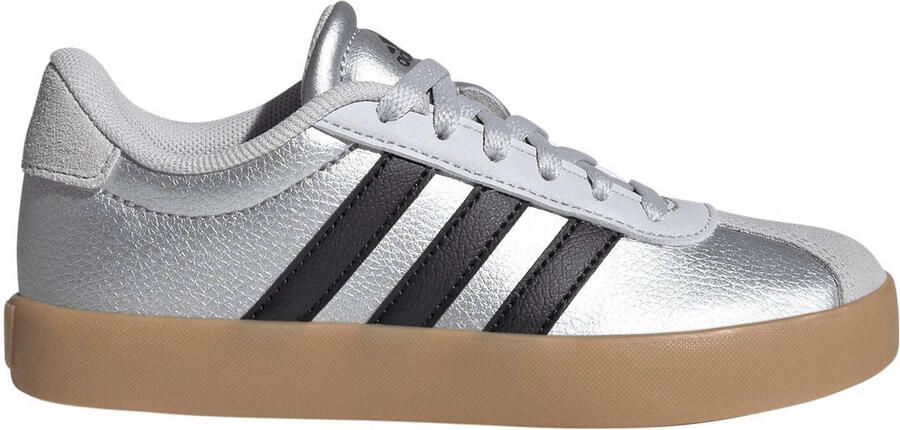 Adidas Sportswear VL Court 3.0 suede sneakers zilvergrijs zwart