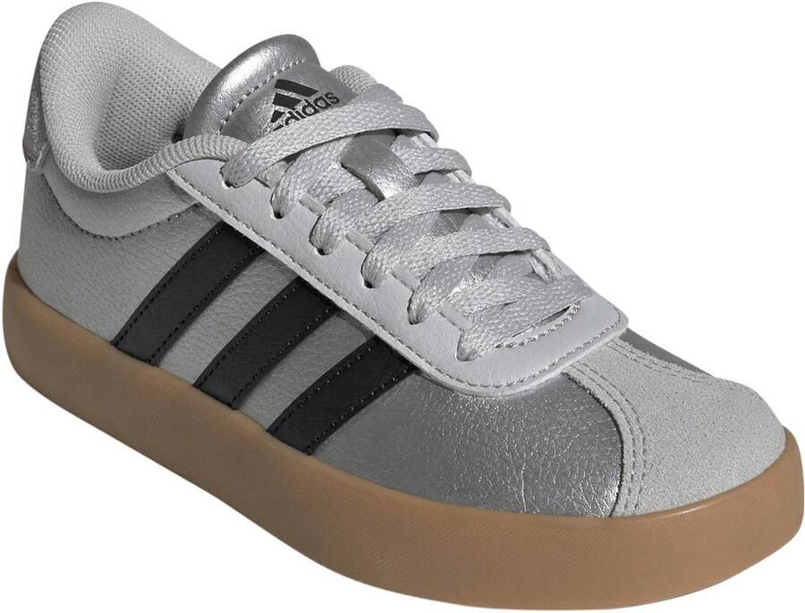 Adidas Sportswear VL Court 3.0 suede sneakers zilvergrijs zwart - Foto 3