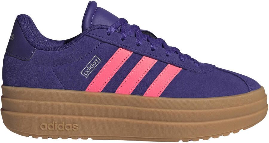 Adidas Sportswear VL Court Bold chunky leren suède sneakers paars roze