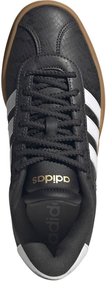 Adidas Sportswear VL Court Bold leren sneakers met plateauzool en dierenprint antraciet wit - Foto 3