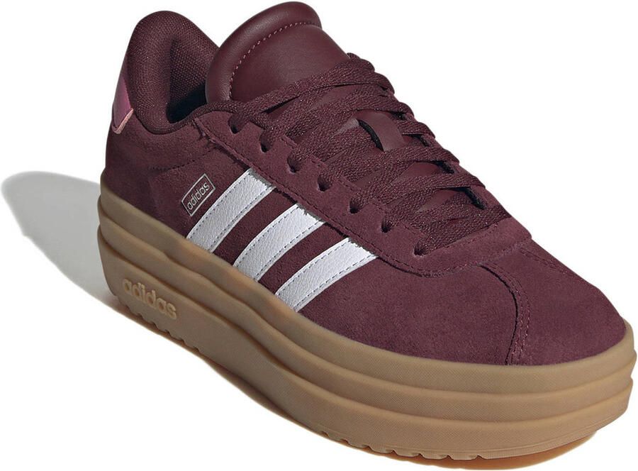 Adidas Sportswear VL Court Bold suède sneakers donkerrood wit Suede 38 2 3