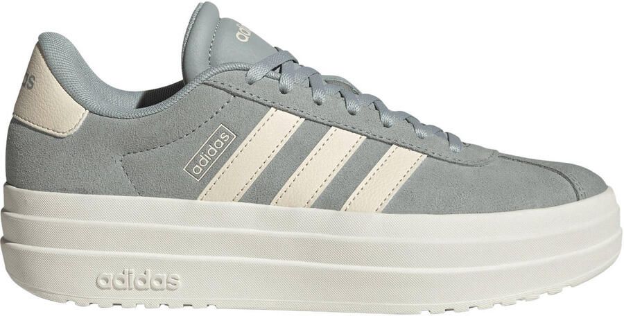 Adidas Sportswear VL Court Bold suede sneakers grijsgroen ecru - Foto 4